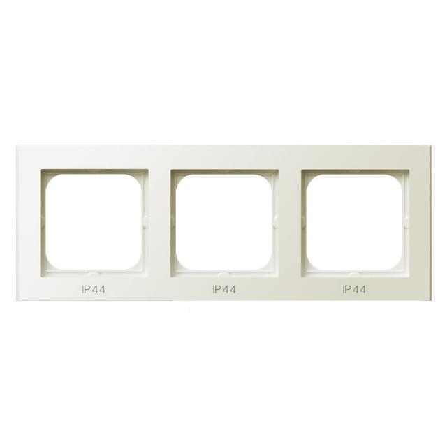 SONATA Ramka potrójna do łączników IP-44 - kolor ecru