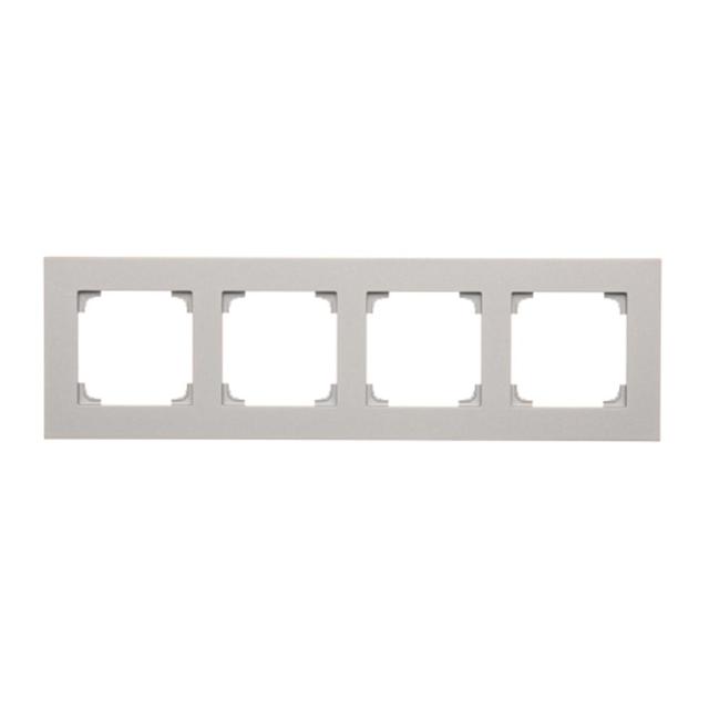 Simon 55 Ramka poczwórna 4-krotna LINE Aluminium mat TR4/143 KONTAKT