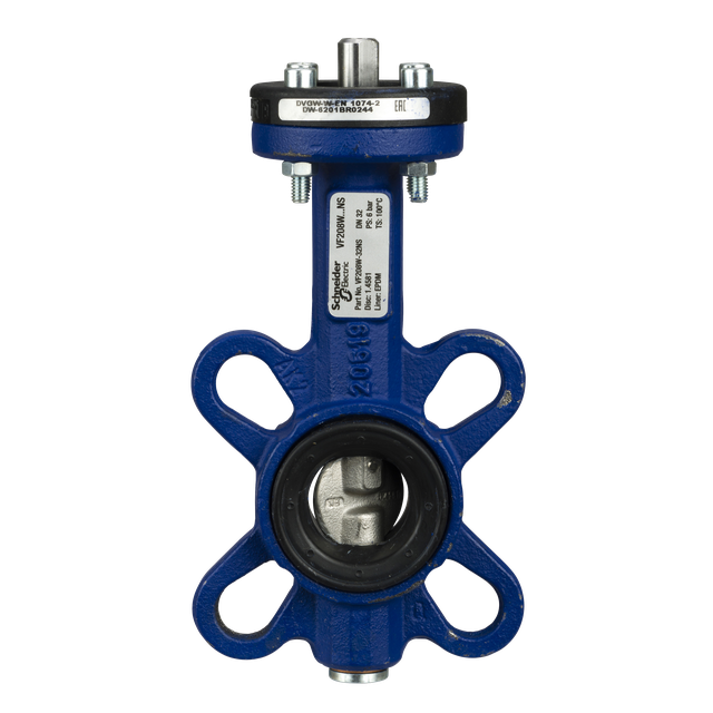 VF208W, zawór klapowy, DN32, kvs 26,5, przyłącze kołnierzowe, medium -10…100°C, dysk ze stali nierdz