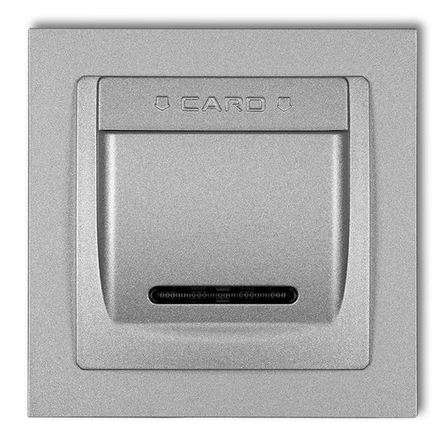 DECO Łącznik hotelowy z ramką uniwersalną pojedynczą z tworzywa DECO srebrny metalik