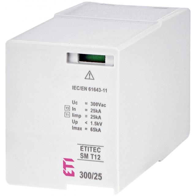 Moduł wymienny ogranicznika przepięć T1, T2 (B, C) - bez prądu upływu MOD. TEC SM T12 300/25 002440575 ETI