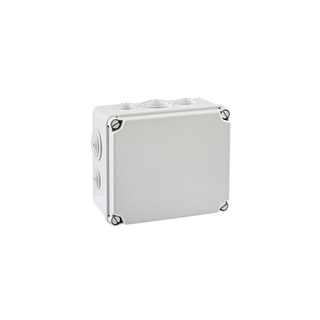 PUSZKA SERII „LIGHT” PUSZKA INSTALACYJNA LIGHT POKRYWA PEŁNA, DŁAWNICE 162x116x76 (6xM25, 4xM40) IP66/67 EV-171 PCE