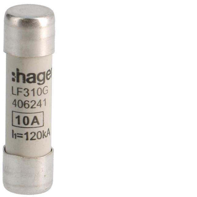 Wkładka bezpiecznikowa cylindryczna CH-10 10x38mm gG 10A 500VAC LF310G HAGER