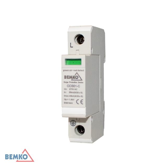 OCHRONNIK PRZEPIĘĆ 1P 20-40kA KLASA T2 (C)