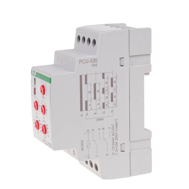 Przekaźnik czasowy 2-funkcyjny (nastawa 2 czasów T1 T2 styk: 2Z/R 12-264V PCU-520UNI F&F
