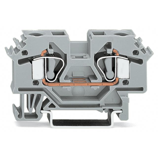 Złączka szynowa 2‑przewodowa 6mm2 szara 282‑601 WAGO