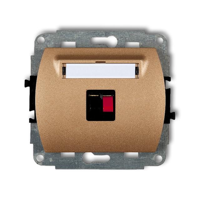 TREND Mechanizm gniazda głośnikowego pojedynczego złoty metalik