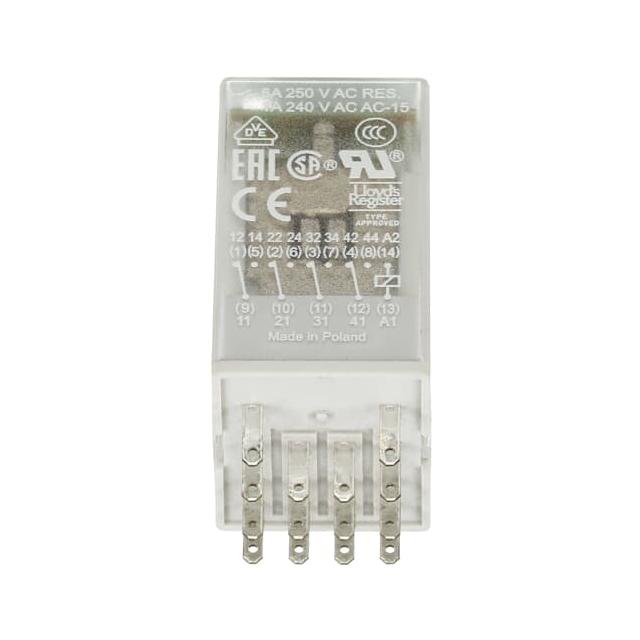 PRZEKAŹNIK CR-M125DC4LG, A1-A2=125V DC, 4 STYKI C/O ZŁOCONE, LED