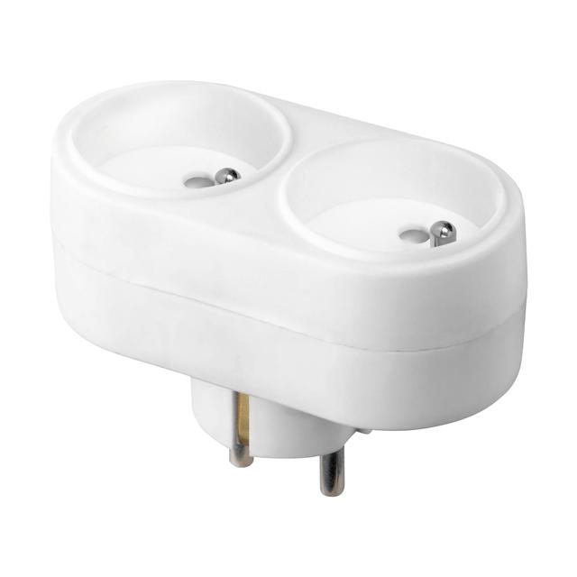 Rozgałęźnik owalny 2x2P+Z Schuko biały OR-AE-13270/W ORNO