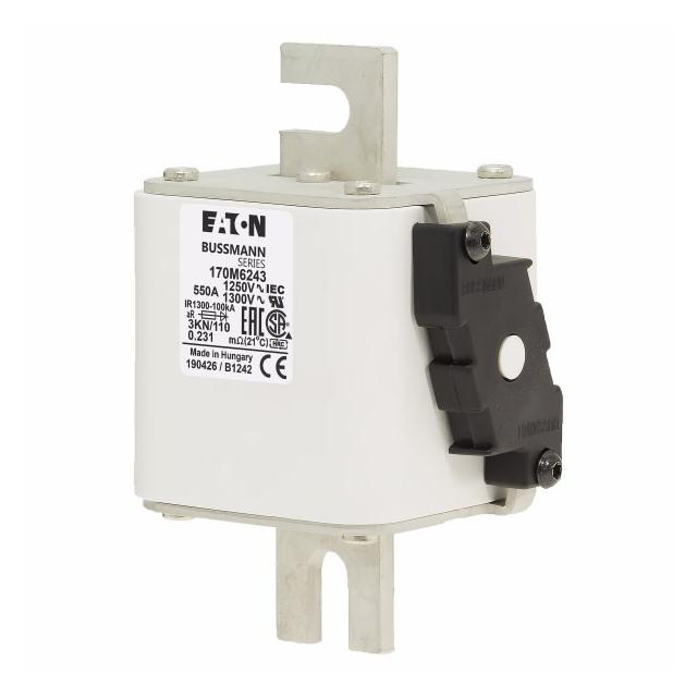 FUSE 550A 1250V 3KN/110 AR CU Wkładka szybka 550A AC 1250V rozmiar 3 76x92x139 mm aR DIN I 170M6243