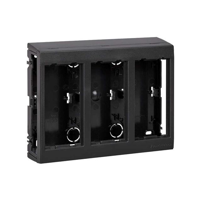 Simon Connect Obudowa natynkowa 3-modułowa 6x K45 szary grafit