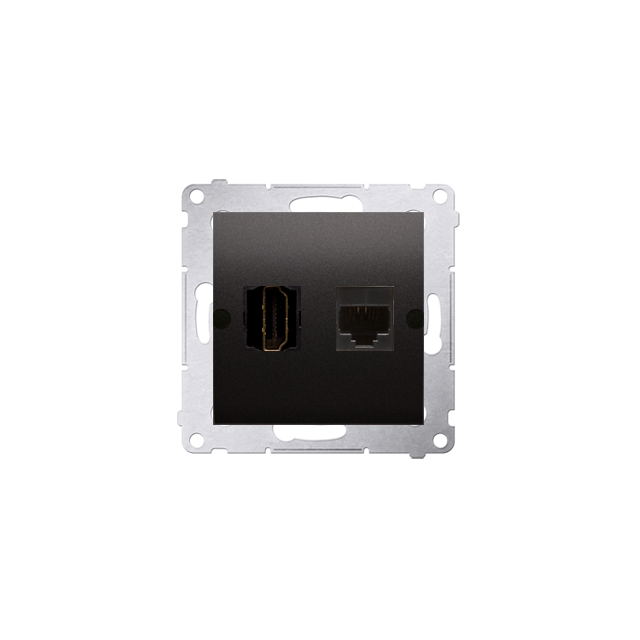 Simon 54 Gniazdo HDMI + RJ45 kat.6. antracyt DGHRJ45.01/48 KONTAKT