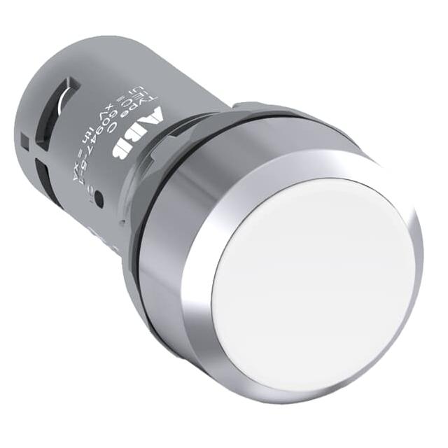 Przycisk monostabilny wklęsły 1NO biały CP1-30W-10