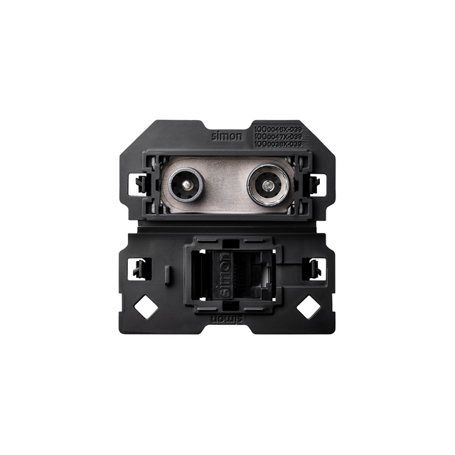 Simon 100 Gniazdo antenowe R/TV-SAT końcowe+komputerowe RJ45 kat.6 (mechanizm bez ramki montażowej)