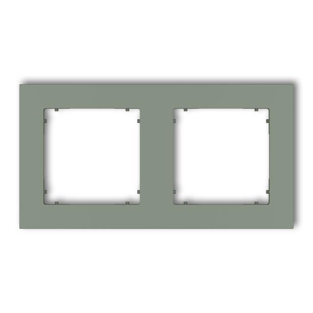 MINI Ramka uniwersalna podwójna kwadratowa z tworzywa szałwiowy