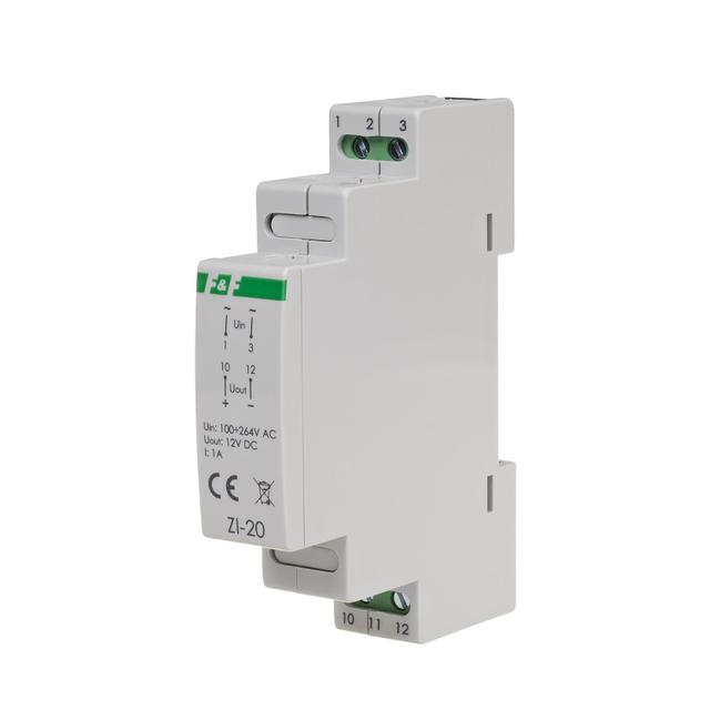 Zasilacz impulsowy 12V DC 1,0A ZI-20 F&F