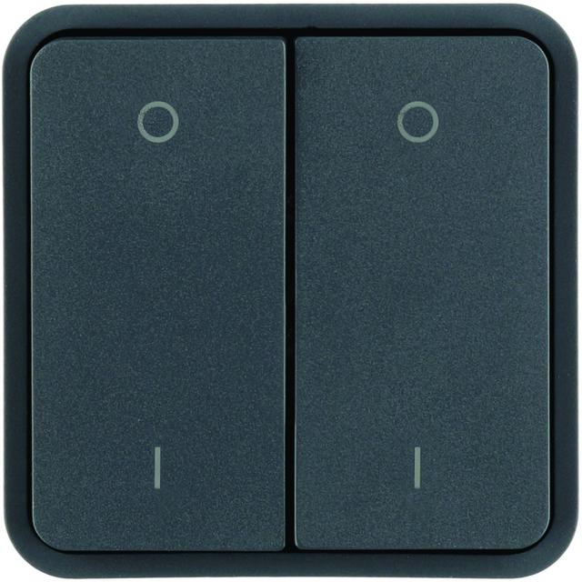 W.1 Klawisz 2-krotny podwójny z nadrukiem /0/ /1/ do modułu KNX IP55 szary Berker WNT964 HAGER