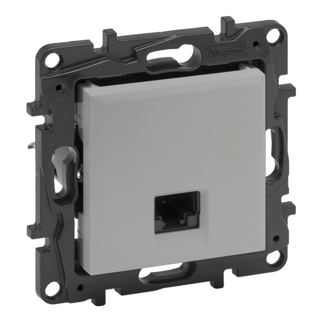 Niloe Step - Gniazdo Rj45 Kat. 6A Utp- Kolor Aluminium 863367 LEGRAND
