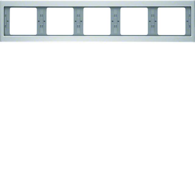 BERKER K.5 Ramka pięciokrotna pozioma aluminium 13937003 HAGER