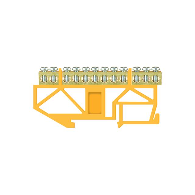 Listwa zaciskowa wysoka podstawa - 12 żółta