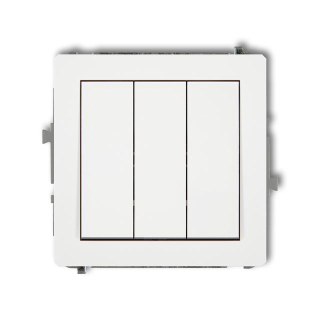 DECO Mechanizm łącznika potrójnego biały mat