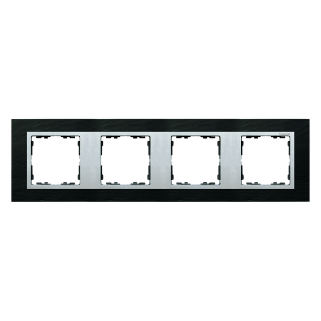 Simon 82 Nature Ramka 4-krotna Nature Łupek / pierścień aluminum mat 82947-63 KONTAKT