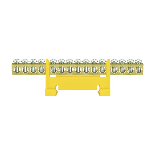 Listwa zaciskowa niska podstawa - 15 żółta