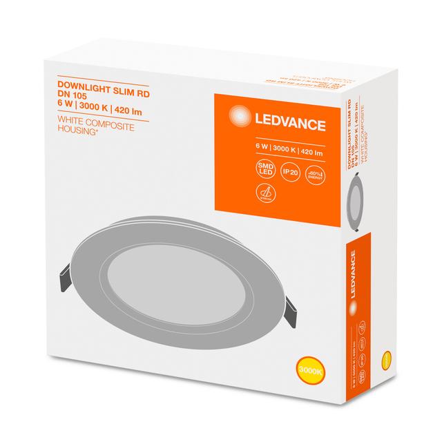 Panel LED Podtynkowy wpuszczany 6W 3000K DOWNLIGHT Slim DN105 okrągły 4058075078970 LEDVANCE
