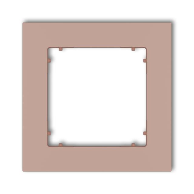 MINI Ramka uniwersalna pojedyncza kwadratowa z tworzywa łososiowy