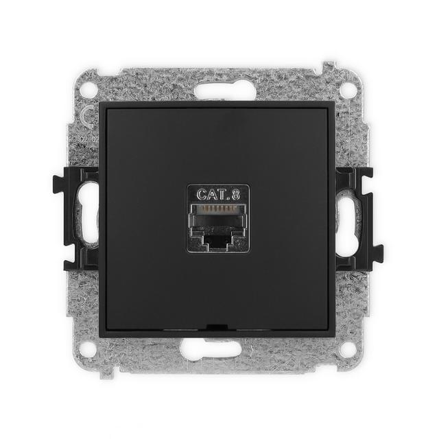 ICON Mechanizm gniazda komputerowego pojedynczego 1xRJ45, kat. 8, ekranowany, 8-stykowy, bez pola op