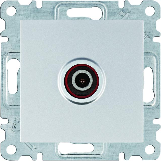 lumina Gniazdo poj. TV dla instalacji indywidualnych srebrny WL3212 HAGER