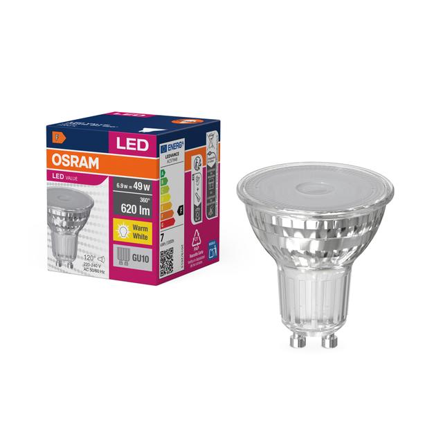 Lampa LED VALUE non-dim PAR16 80 120° 6,9W 830 GU10