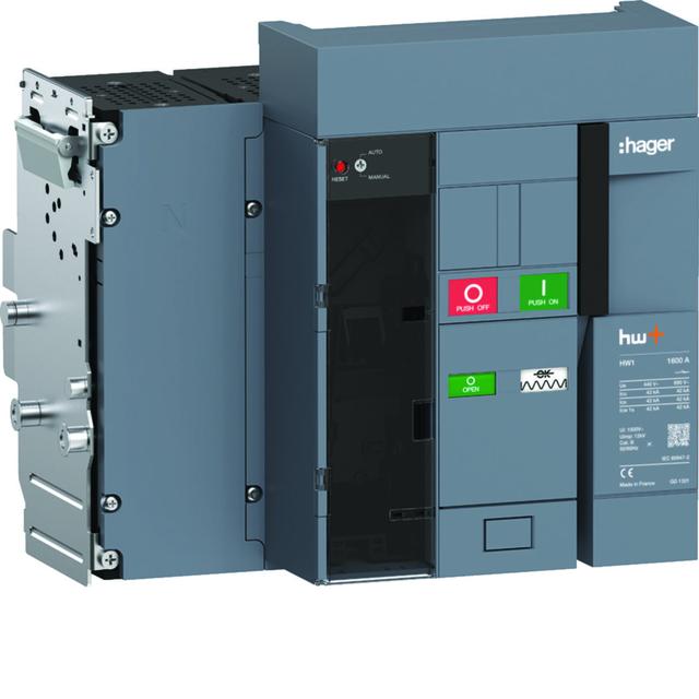 ACB HW1 42kA 1600A 4P Wyłącznik powietrzny wysuwny do wyzwalacza sentinel HW1N416DB HAGER