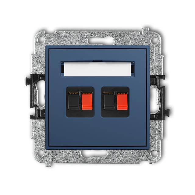 MINI Gniazdo podwójne głośnikowe podwójnego navy blue 64MGG-2 KARLIK