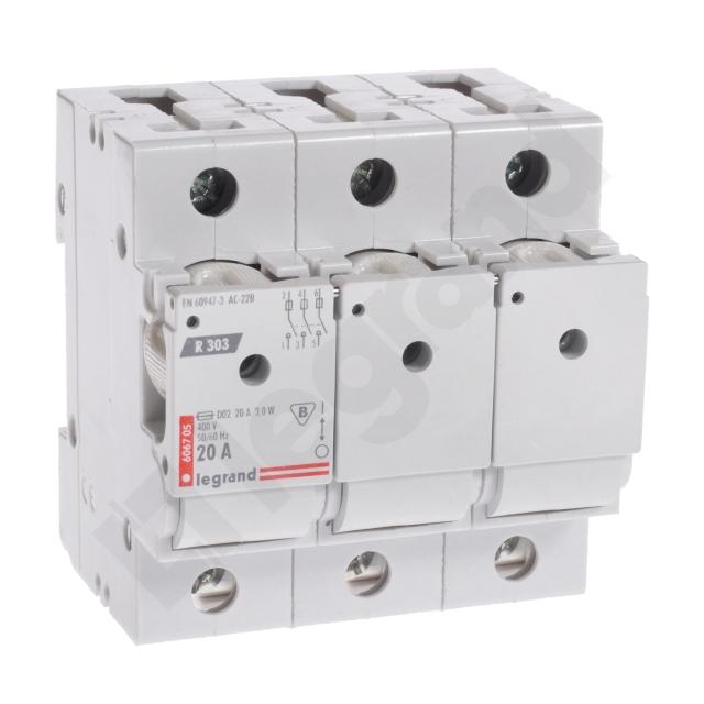 Rozłącznik Bezpiecznikowy 3P 20A D02 R303 606705 LEGRAND