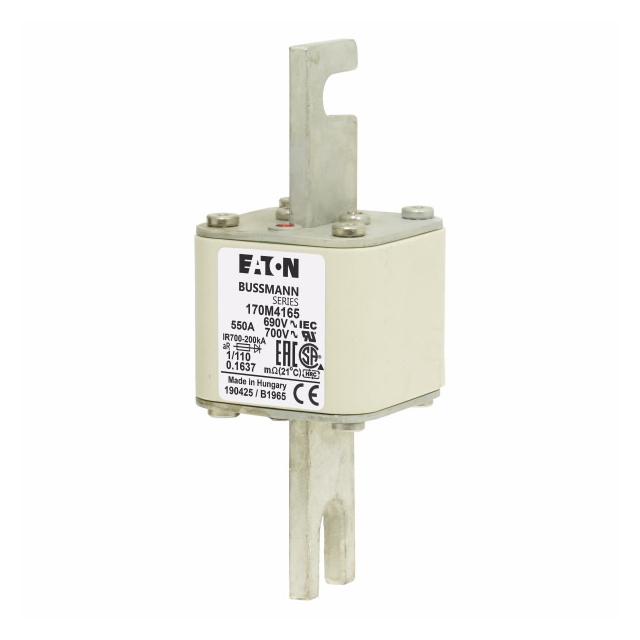 550A 690V 1/110 aR INDICATOR FUSE Wkładka szybka 550A AC 690V DIN 1 53x66x138 mm aR DIN, 170M4165 EA
