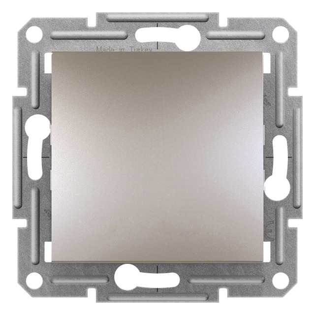 Asfora, łącznik 2-biegunowy, bez ramki, brąz
