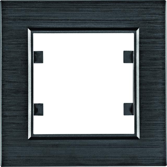 lumina passion Ramka pojedyncza aluminium czarne WL9013 HAGER
