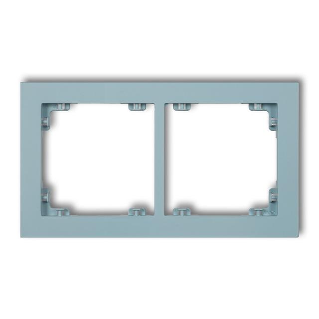 DECO Ramka uniwerstalna podwójna z tworzywa DECO Pastel Matt lazurowy 48DR-2 KARLIK