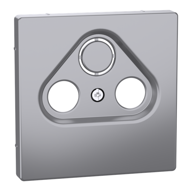 Merten, D-Life, płytka centralna gniazda RTV, 3 otwory, stal nierdzewna