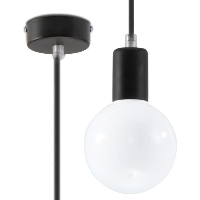 Sollux Lampa wisząca EDISON czarna SL.0152