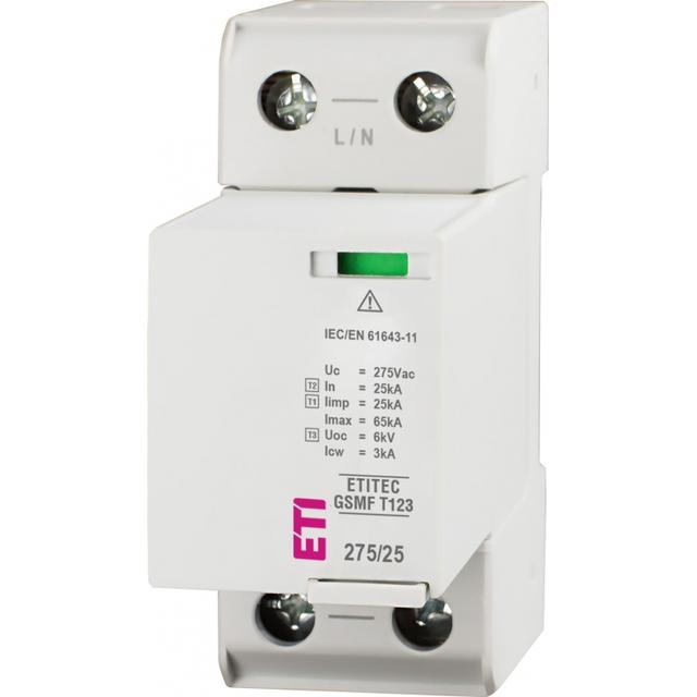 Ogranicznik przepięć T1+T2 (B+C) - iskiernik TEC GSMF T12 275/25 1+0 002440723 ETI
