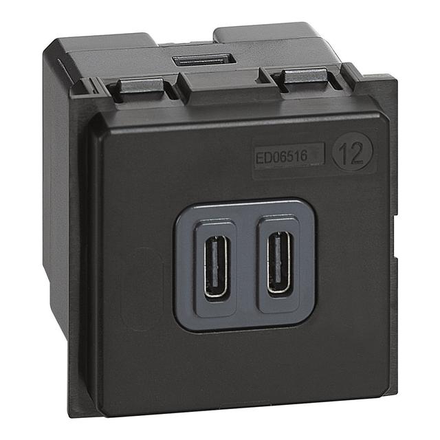 Living Now - Ładowarka 2Xusb C - 2 Moduły Bticino  K4286C2 LEGRAND