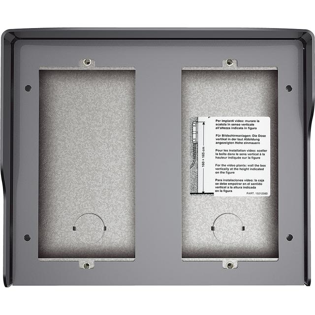 Obudowa natynkowa z daszkiem do paneli Sfera - 4 moduły - Stalowoszara, Bticino