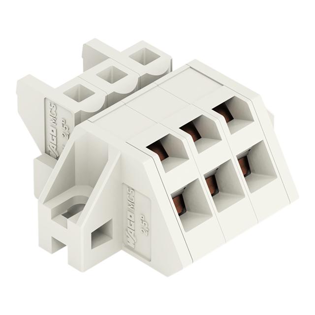 MCS-MIDI Classic gniazdo kątowe 3-bieg. j-szare raster 5 mm /50szt./ WAGO