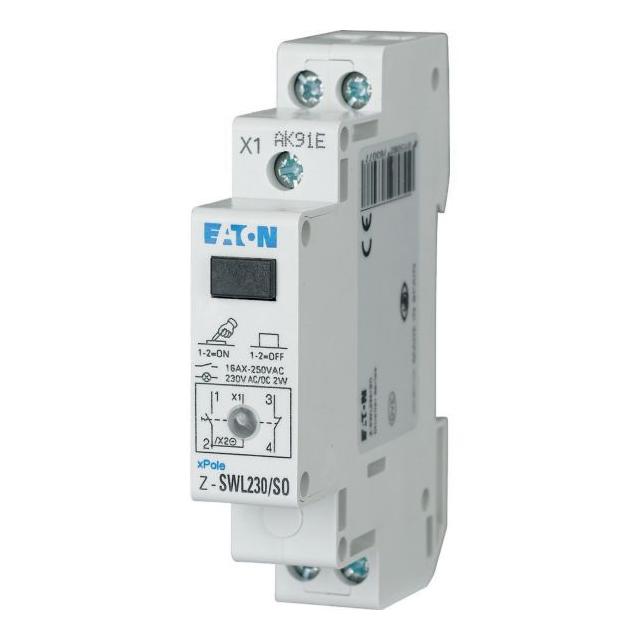 Z-SWL230/SO Przełącznik modułowy z lampką sygnalizacyjną 16A 230AC 1Z 1R 276307 EATON