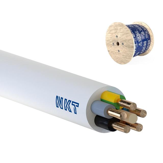 Przewód instalacyjny YDY żo 5x4mm2 biały 450/750V /bębnowy/ NKT