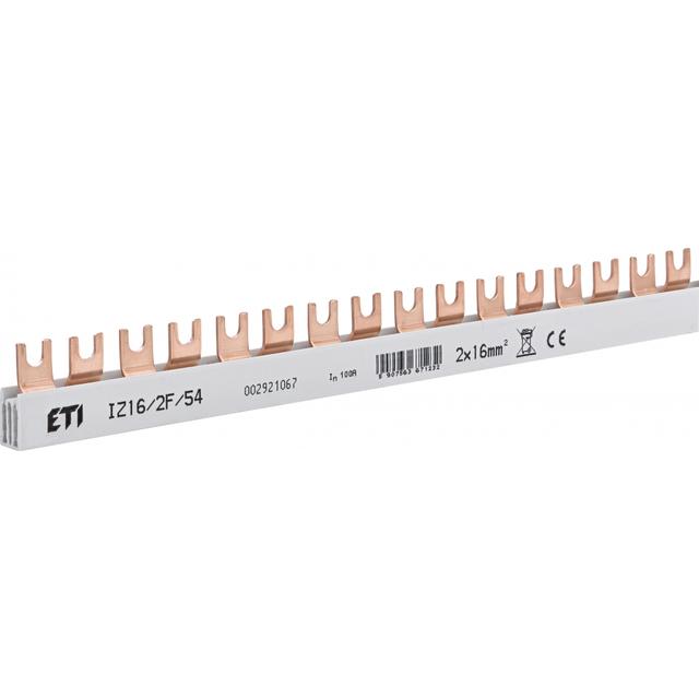 Szyna łączeniowa widełkowa 2P 100A 16mm2 (54mod.) IZ16/2F/54 002921067 ETI