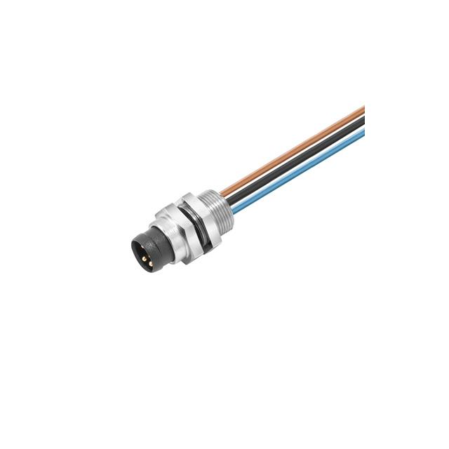 SAIE-M8R-3-0.5U-FP-M8 Złącze okrągłe, do wbudowania (z kablem), nr katalogowy 1861280000