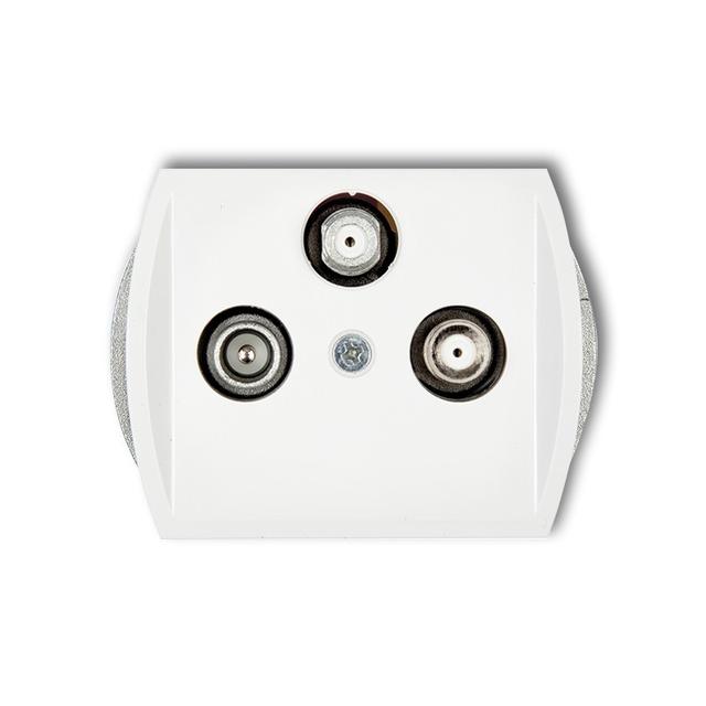 TREND Mechanizm gniazda abonenckiego 2 wyjścia SAT + TV biały